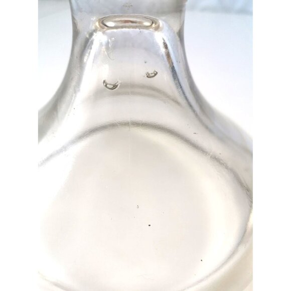 Large Antique Clear Glass Pedestal Eagle Oil Lamp 17.5" Height - Picture 7 of 10